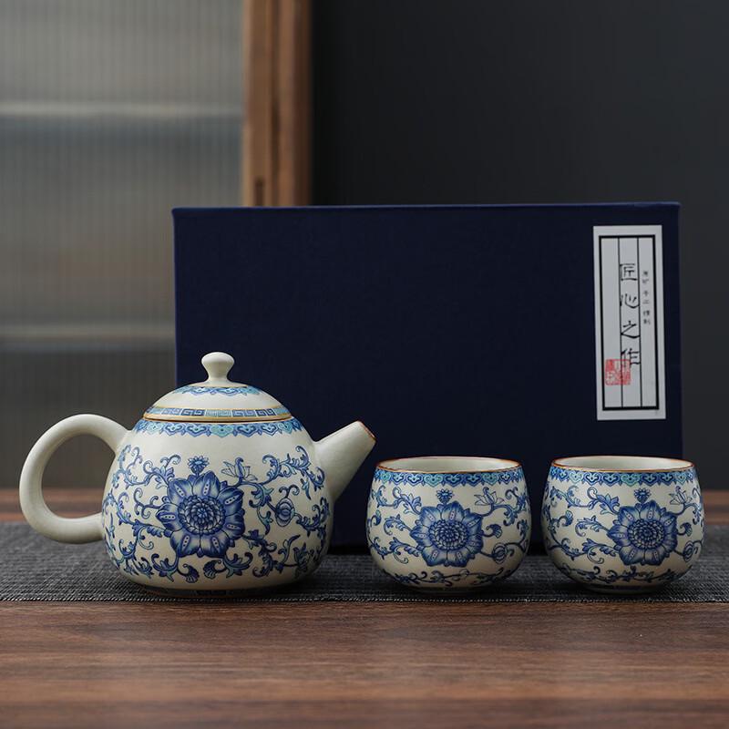 Xiaoci Xiaoqu Ru Kiln Ceramic Tea Set with Dragon Egg Pot