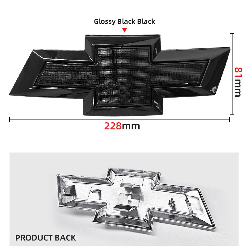 129mm 150mm 195mm 204mm 208mm 228mm Car Front Logo Grill Rear Bumper Tail Door Trunk Emblem Sticker 3D Accessories For Chevrolet