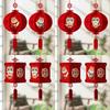 2Pcs Hanging Red Decorative Lantern Fu Character Spring Festival Decorations  Year of Horse