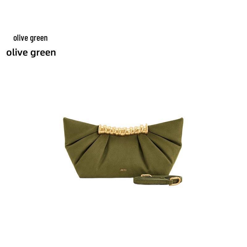 JW PEI 2025 Spring/Summer High-End Ruched Clutch Bag for Women