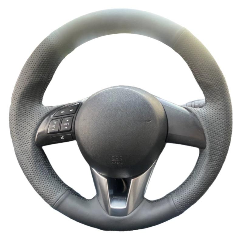 Hand-stitched Black Anti-slip Breathable Microfiber Leather Car Steering Wheel Cover For Buick LaCrosse 2009 2010-