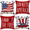 4Th Of July Printed Home Decor Pillow Cover Bedroom Living Room Sofa Decoration Polyester Cushion Cover With Zipper