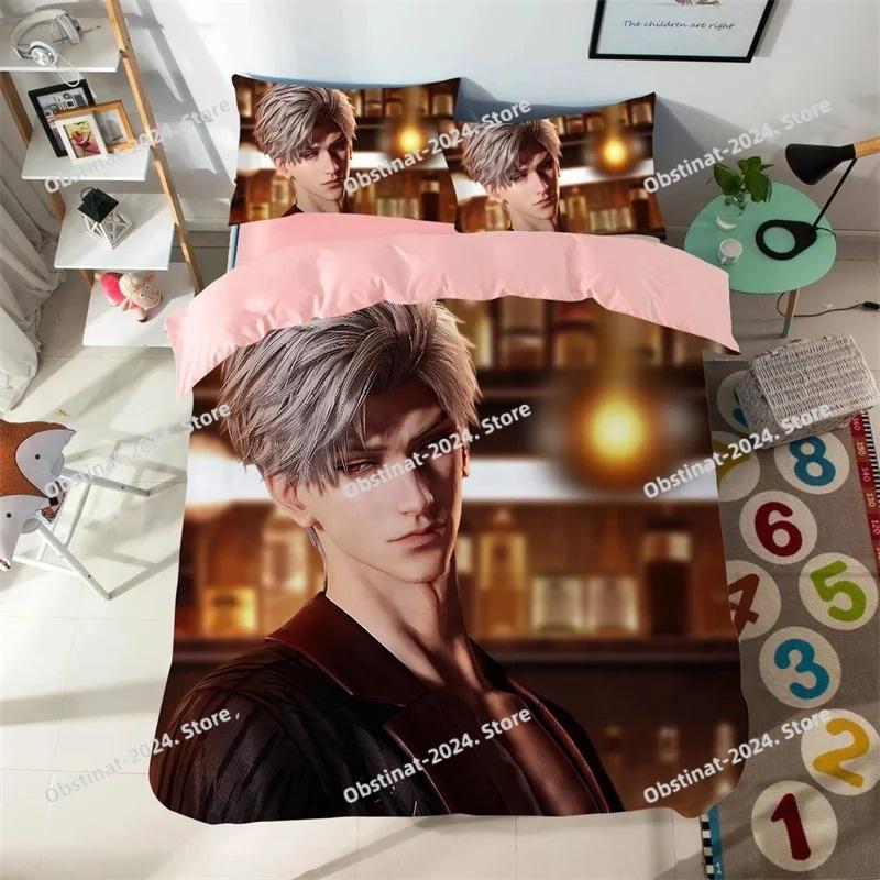 Anime Love And Deepspace Bedding Sets Sylus Cosplay Duvet Cover Bed Set Quilt Cover Pillowcase Boys Adult Home Textile
