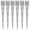 VidaXL Ground Stakes 6 Pcs Silver 12x12x89 Cm Galvanized Steel