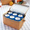 Tragbare Outdoor-Picknicktasche Wasserdichtes Geschirr Isoliert Thermokühlbox Lebensmittelbehälter Korb für Camping Picknick Picknickkorb