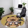 1pc Winter Scarf Capybara Carpet for Office Non-Slip, Round Carpet, Soft & Comfortable, Carpet for Office, Lightweight Round Floor Mat