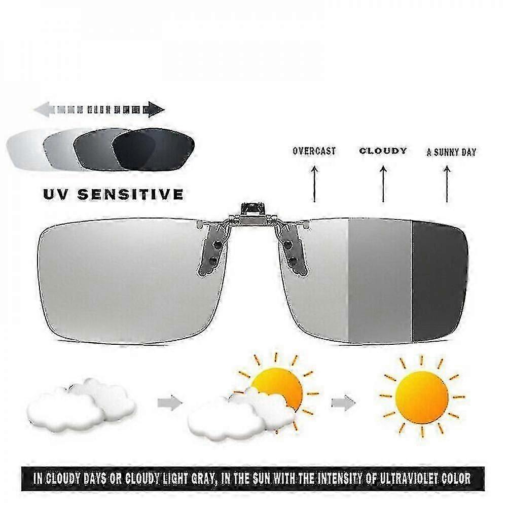 Gafas de Sol Clip-On Flip Fotocromáticas Polarizadas Uv400 Polarizadas para Pesca Zuk