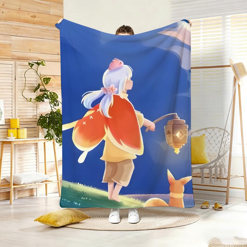 Game S-Sky Children of the Light Throw Soft Warm Throw Blanket for Bedroom Living Room Bed Travel Camping Picnic Gift