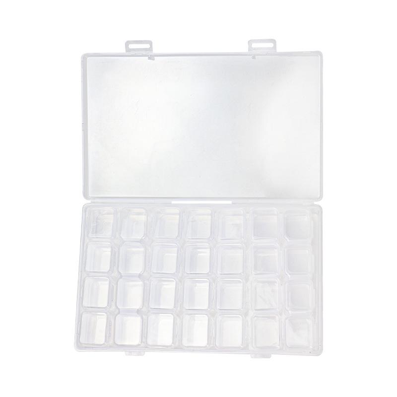 Transparente Aufbewahrungsbox mit mehreren Fächern für Schmuck, Nagelkunst und Zubehör