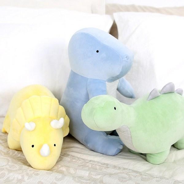 Dino Lab Soft Mochi Dinosaur Toy Baby Triceratops, Yellow, 20cm, Popular Toys for Korean Children