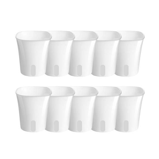 Self Watering Plant Pots Small White Planter with Reservoir Translucent Inner Pot Cotton Wick Planters for Violet Cuttings Seedlings Propagation