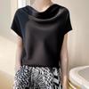 Summer 2025 Women's Stacked Collar Slim Fit T-Shirt Camisole
