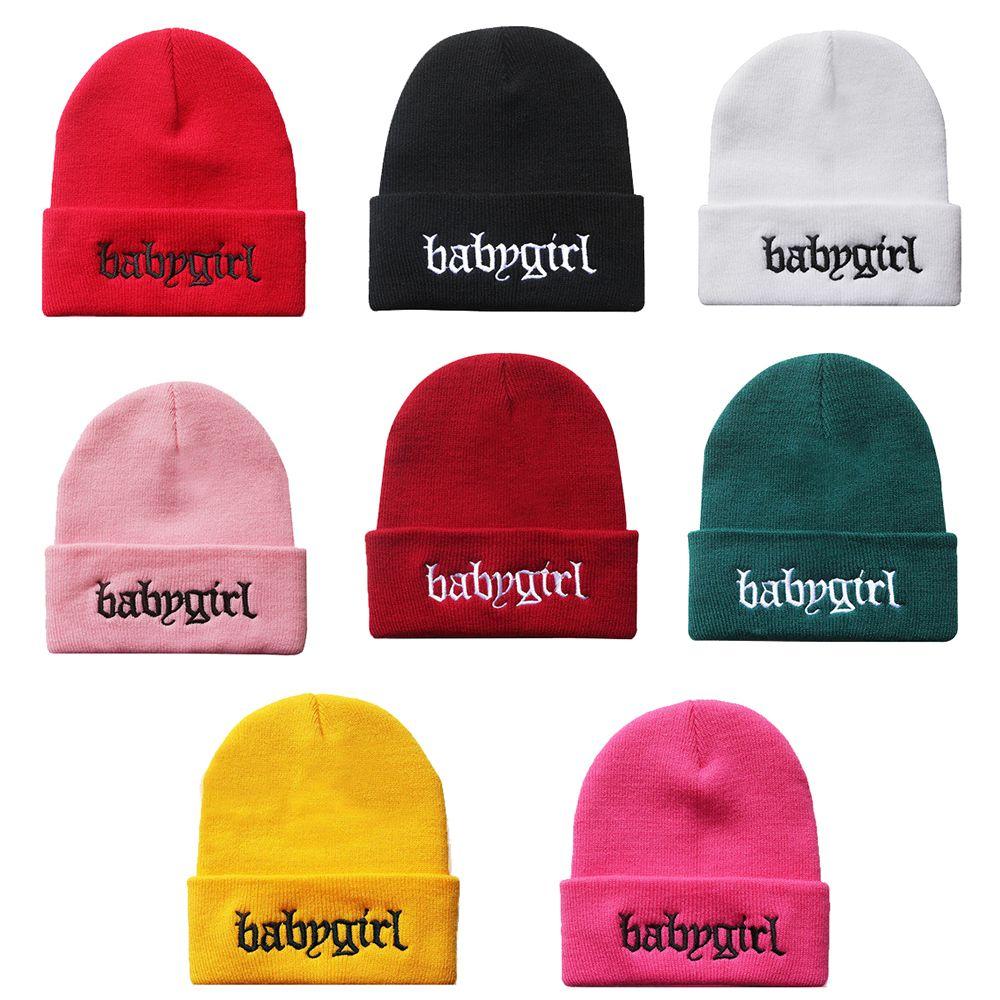 Send girlfriend Embroidery Beanie Hip hop cold cap Winter Babygirl Wool cap Knitted hat