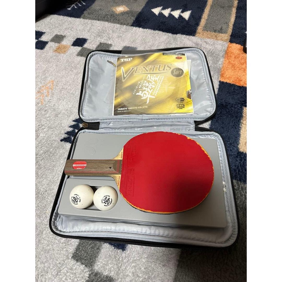 Used STIGA table tennis racket CLASSIC Butterfly case included