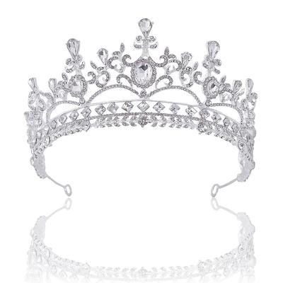 Nou Tiara de Nuntă Podoabă de Cap Grandioasă Luxoasă cu Strasuri Stil Nuntă Cină de Nuntă