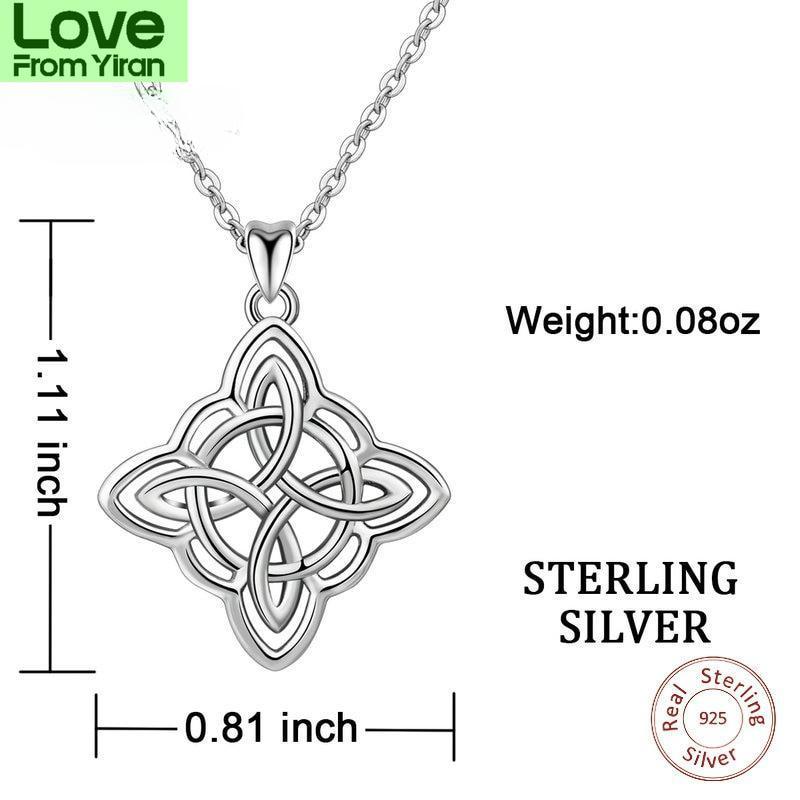 Eudora 925 Sterling Silver Women Girl Pendant Necklace Irish Infinite Love Necklace Sliver Fine Jewelry For Women Best Gift D200