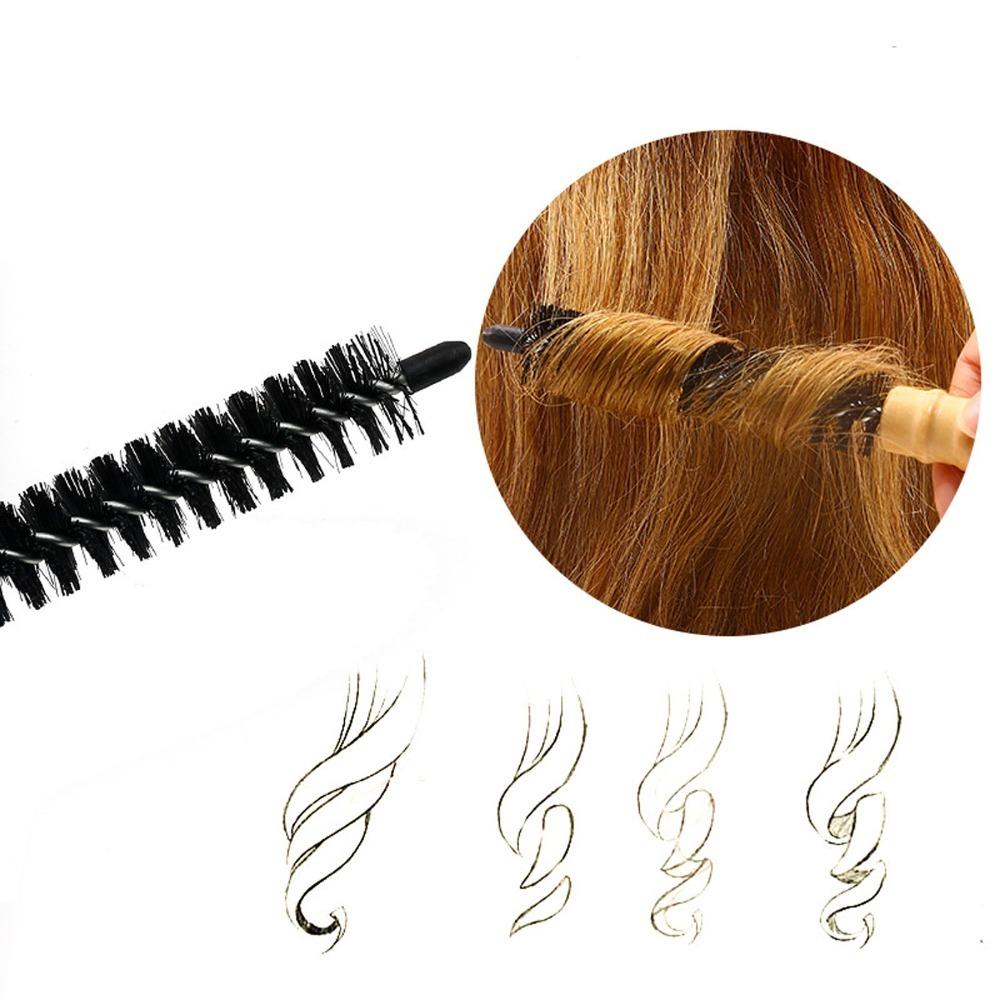 Detangling Round Hair Brush Compact Curling Roller Hairbrush Hairdressing Comb Salon Use