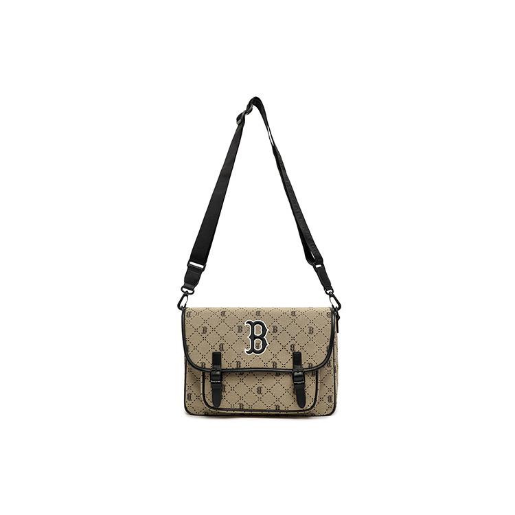 New MLB Artificial Leather, Polyester, Nylon Backpack Shoulder Bag, Crossbody Bag Regular Women's Brown 7ACRMD13N-43BGD