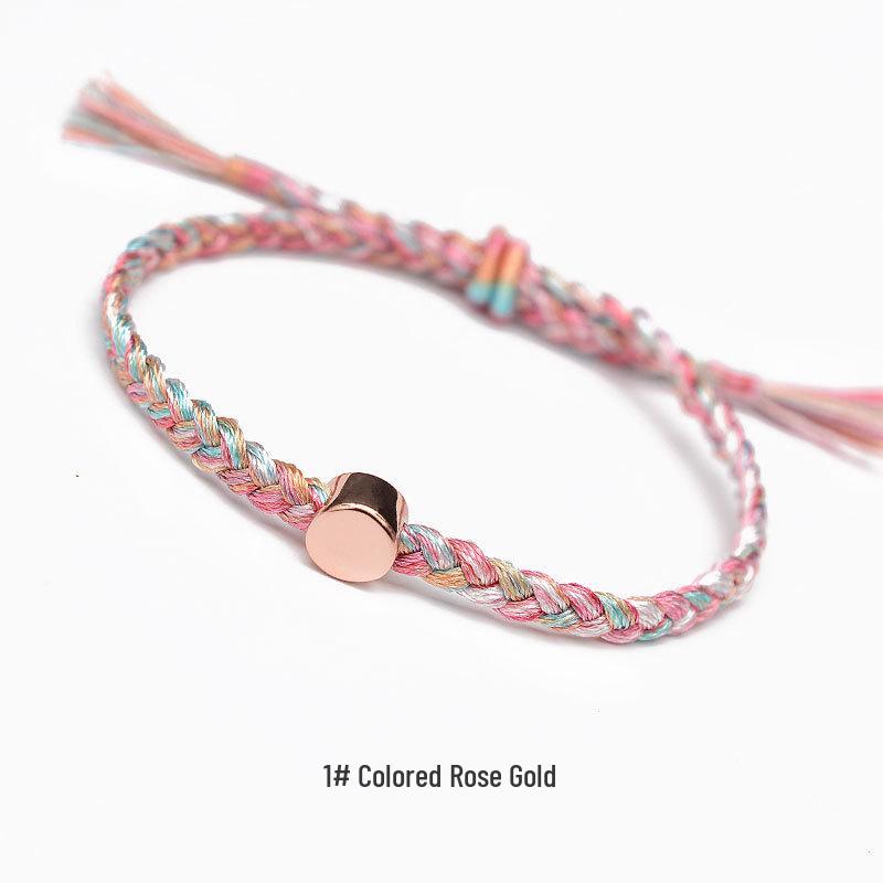 

Dragon Knot S925 Sterling Silver Colorful Original Design Bracelet - Summer Five-Color Duanwu Festival Hand Rope. 925 Silver