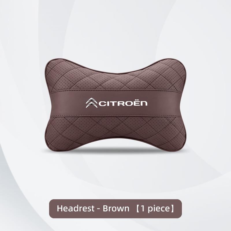 Car Headrest and Lumbar Support Set Comfort Neck Pillow Keychain For Citroen C4 C3 C5 C5X e-C4 X e-C3 C-Elysee Berlingo C1 C6 C2 YX3