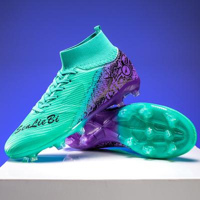 High Quality Youth Football Shoes with Anti Slip Wear-resistant Grass Professional Soccer Shoes TF/FG Comfortable Match Spikes