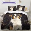 Black Australian Shepherd Pattern Bedding Home Decoration Birthday Gift (1 * duvet cover + 2 * pillowcase, without core)