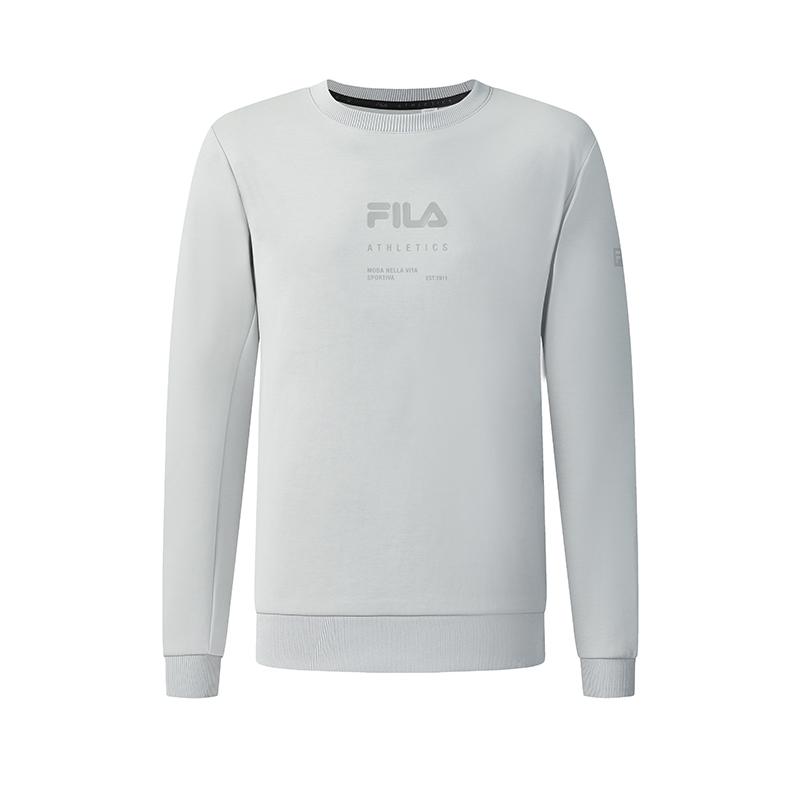 Fila Fitness Series Fashion Simple Casual Sports Training Loose Pullover Sweatshirt Men Sweatshirt A11M541217FMG