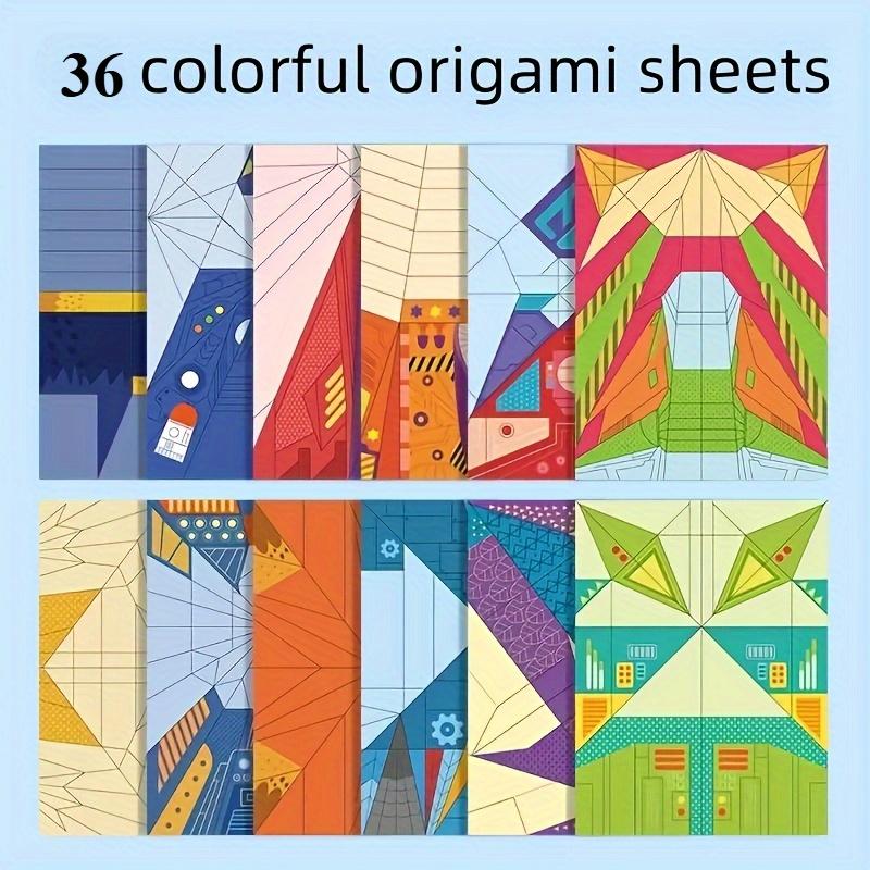 36pcs of Colored Paper - Handcrafted Creative Airplane Origami, 3D Origami Manual DIY, The Best Holiday and Birthday Gifts