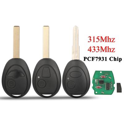 Jingyuqin 315/433 Mhz 2 Przyciski Pilot Kluczyk Fob Kontroler Dla Bmw Mini Cooper R50 R53 Chip Transpondera PCF7931/7935