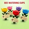 Resin Insect Drinking Cup Flower Shape Garden Decoration Bee Butterfly Water Dispenser  Patio