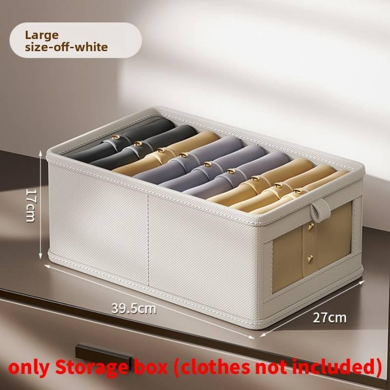 Cotton Linen Storage Box With Collapsible Organizer For Bedroom And Living Room