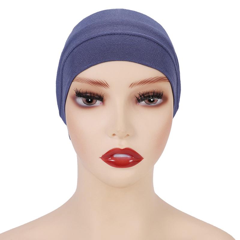 27 Colors Fashion Women Inner Hijab Tube Muslim Turban Cap Bonnet Plain Islamic Underscarf Cotton Jersey Undercaps Mujer Hat