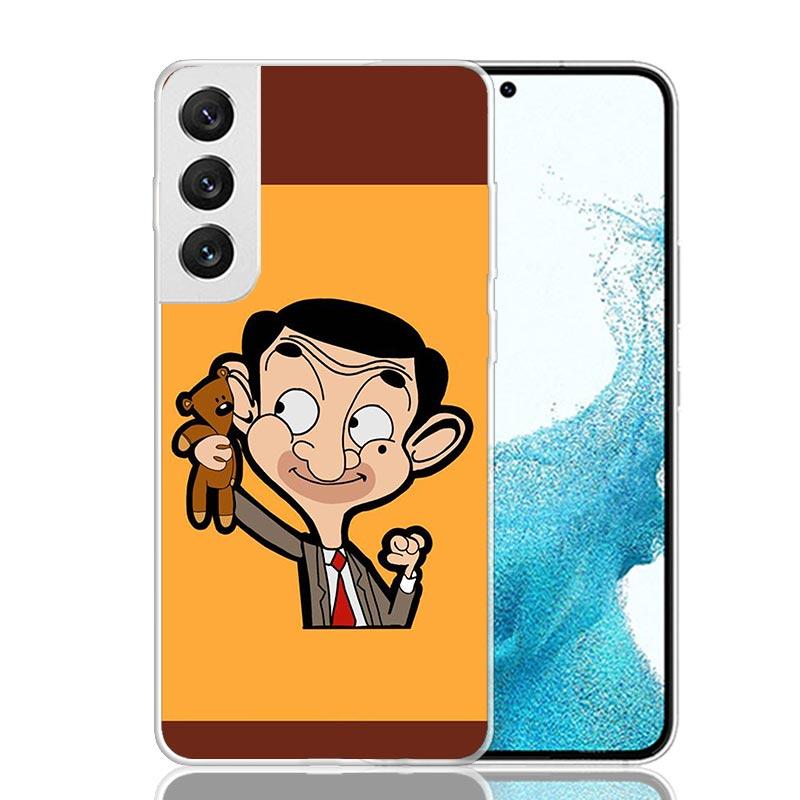 Mr Bean Cartoon Phone Case For Samsung Galaxy S26 Ultra S23 S24 S25 Edge S20 FE S21 S22 Plus Soft Print Shell Cover Fundas Galax
