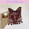 Bohemian Tassel Bag Small Square Shoulder Bag For Daily Casual Use
