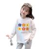 Girl's 100% Cotton Long Sleeve Breathable T-shirt - Stylish 2024 Spring/Autumn Base Layer
