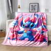 1 Stück Stitch-Druckdecke - Weiche Ganzjahresdecke für das Büro, Personalisierte Geschenkidee mit entzückendem Cartoon-Design