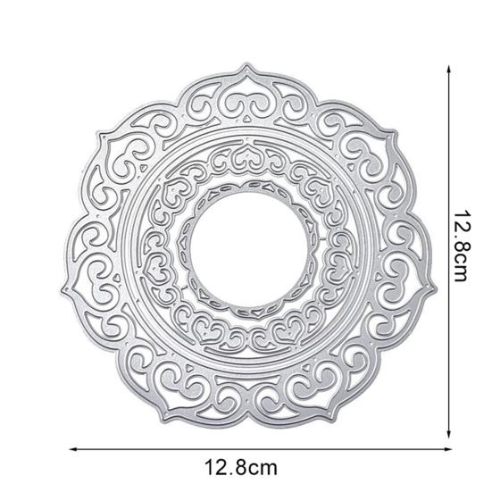Children Floral Round Shape Design Emboss Cutting Die DIY Scrapbook Stencil Mold