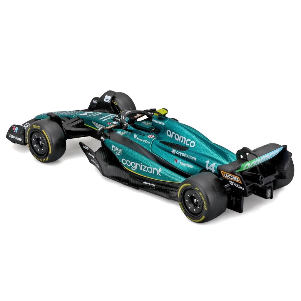 Bburago F1 2023 Model 1/43 Aston Martin AMR23 #14 Fernando Alonso Miniature Car Diecast Model 18-38090(#14)