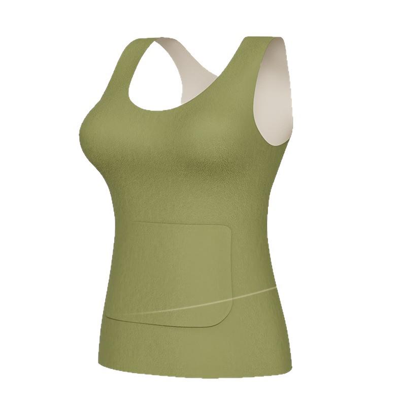 Women's 2025 Warm Vest: Winter Seamless Base Layer with Front & Back Pockets