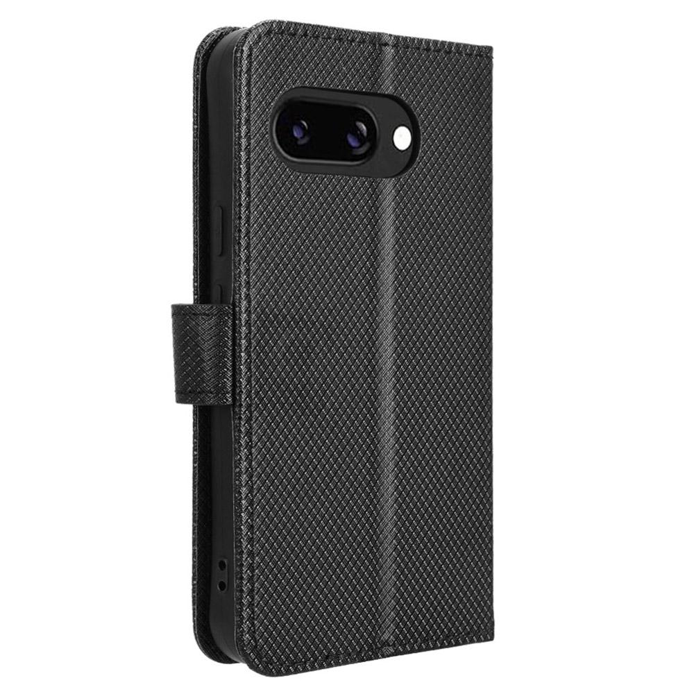 For Google Pixel 9a Case PU Leather Diamond Texture Wallet Phone Cover