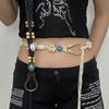 Ceinture tissée à la main de style ethnique vintage Robe pour femme Chaîne de taille décorative Ceinture bohème polyvalente Y2K
