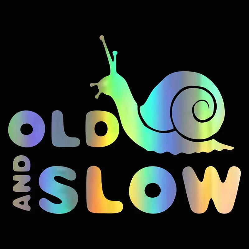16.8*12.9CM Interesting cute Funny Old and Slow Graphical Vinyl Car Stickers Decal