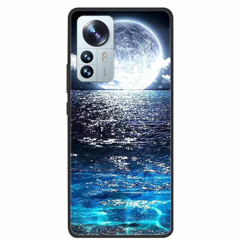 For Xiaomi 12T Pro Phone Case Cover Lion Wolf Black Soft Silicone Case For Xiaomi 12T Pro Back Cover Case 12 T 12TPro Funda Capa