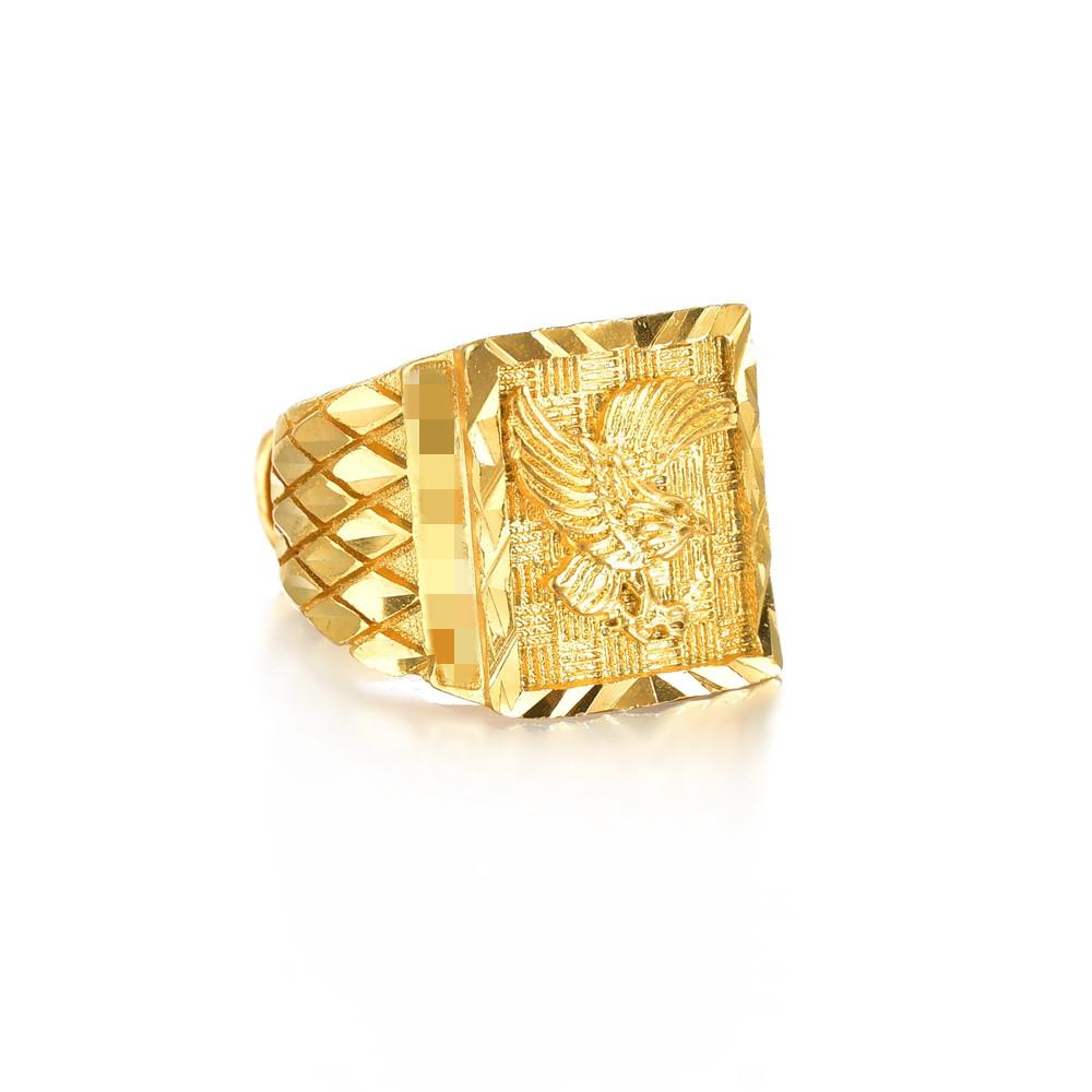 Fashion Men's Ring Russian Flying Eagle Rings for Male Punk Gold Color Hip Hop Rock Gift for Boyfriend Adjustable Big Ring
