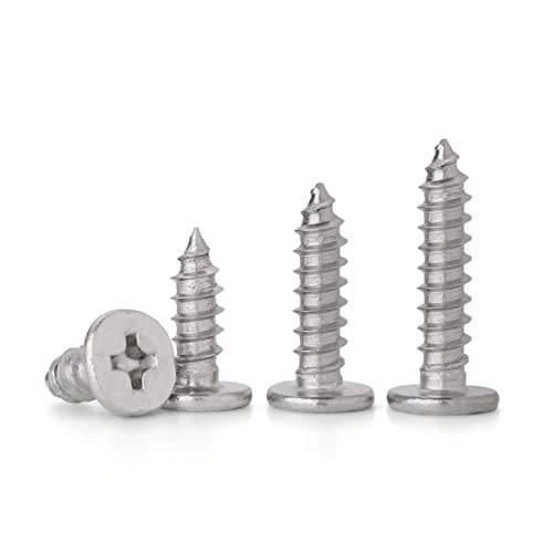 50-Piece Digital Pack of M3 Ultra-Low Head Tapping Screws for Wood and Thin Steel Plates, Thin-Head Countersunk Head Screws, Flat Head Phillips Head S