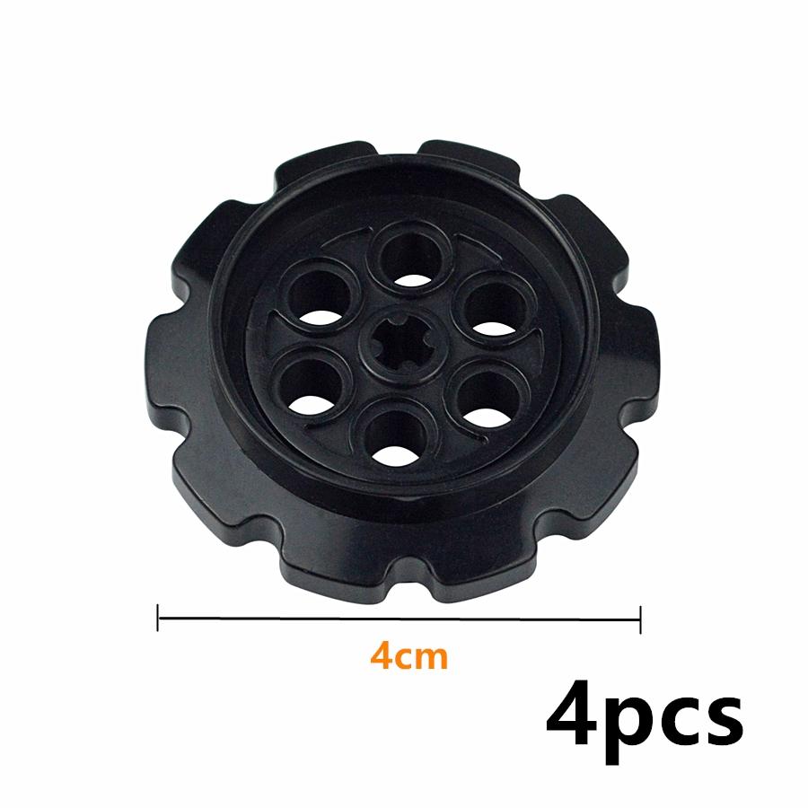 MOC Wide Link Chain Tank Belt Rubber Stopper Building Blocks Technical Parts Track Wheels Car Gear Brick Toys 24375 3711 3873
