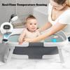 Foldable Baby Bath Tub Ergonomic Baby Bathtub With Temperature & Cushion Bath Pad + Bath Net From 0-36 Months