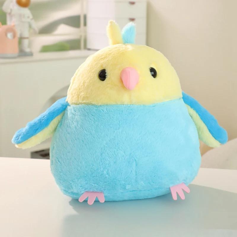 Имитация Мягкий Реалистичный Толстый Попугай Плюшевые Игрушки Реальная Жизнь Мягкий Синий Зеленый Попугай Птицы Мягкие Игрушки Игрушки Куклы Подарки 25cmX25cmX25cm