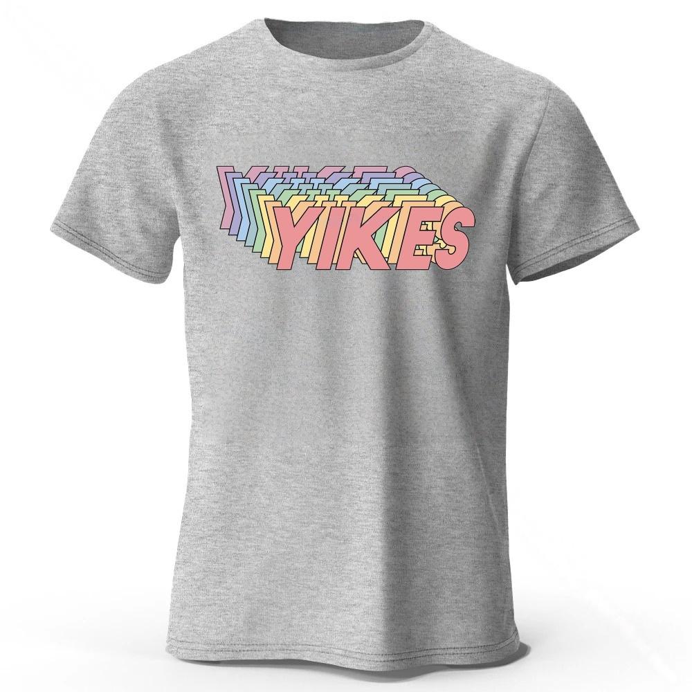 Trendy Retro Rainbow Gradient Pure Cotton Tshirt for Menwomen Fashionable Casual Plus Size Loose Short Sleeved Soft Top