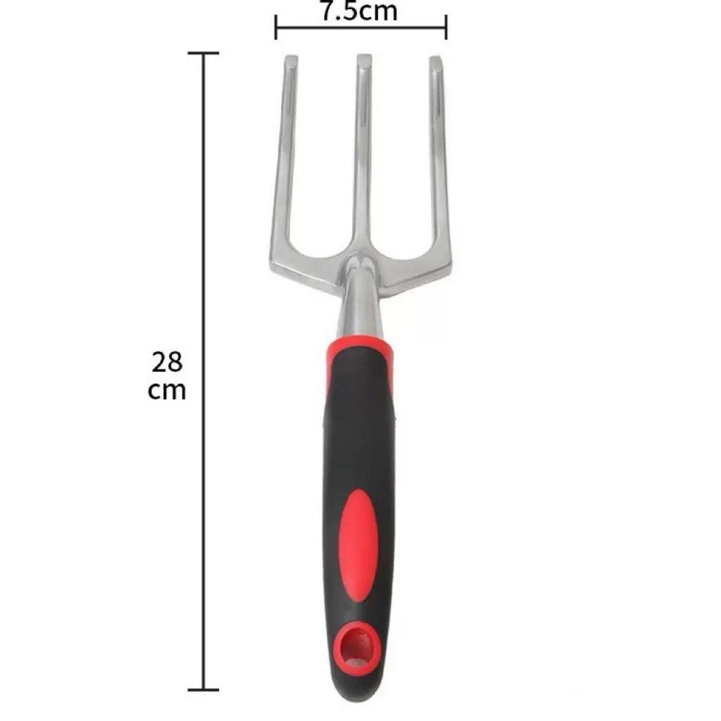 Garden Tools Set: Shovel, Rake & Three-Prong for Planting Flowers & Vegetables In Pots or Balcony
